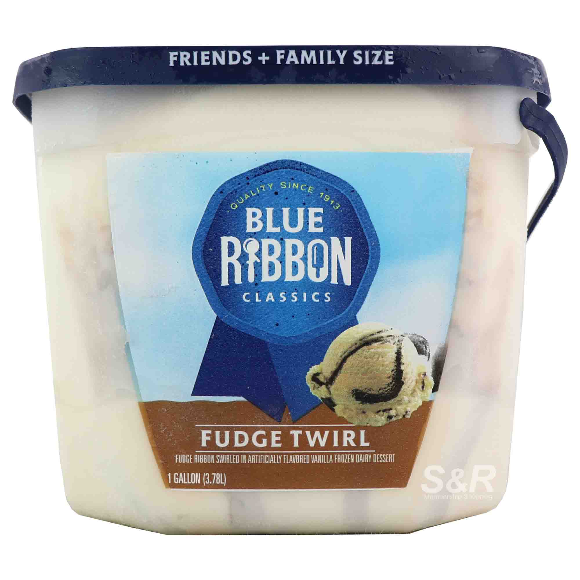Blue Ribbon Fudge Twirl Frozen Dairy Dessert 3.78L Blue Ribbon Fudge Twirl Frozen Dairy Dessert 3.78L
